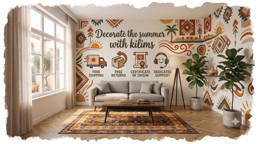 decorate the summer with kilims